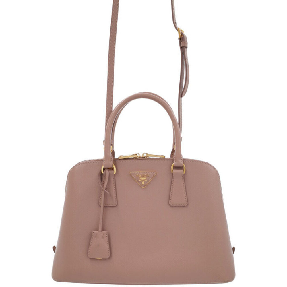 Prada Saffiano Lux Promenade Tote 2way Cammeo Pink